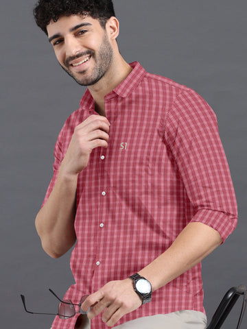 The Red Break Checkered Long Sleeve Shirt