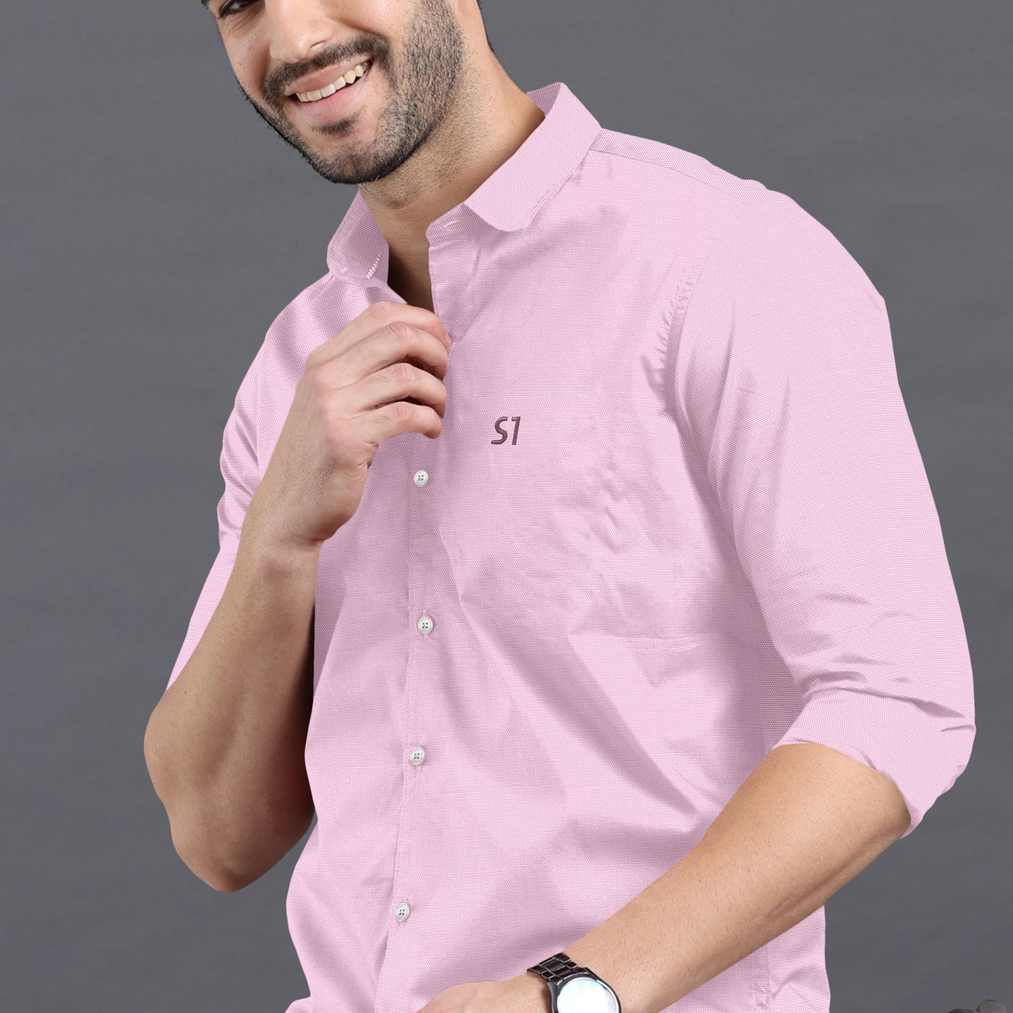 Pink Everlasting Solid Long Sleeve Shirt