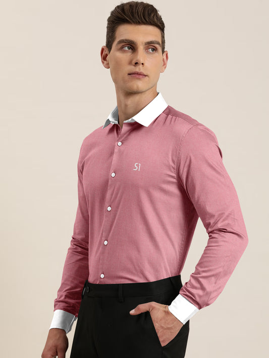 Classic Contrast Collar Shirt